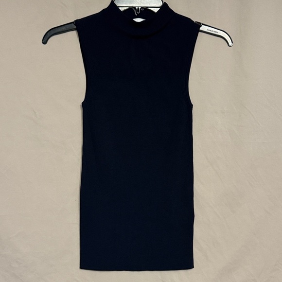 Boss Hugo Boss Ribbed Knit Top, Size XS, Color Navy Blue - Picture 4 of 10